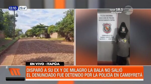 Disparó a su expareja y de milagro la bala no salió | Telefuturo