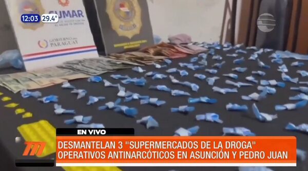 Desmantelan tres "supermercados" de la droga | Telefuturo