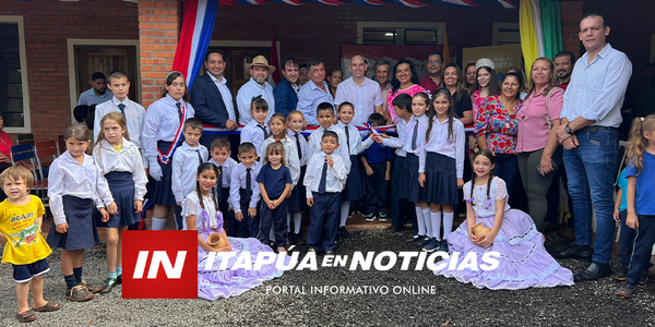 MUNICIPALIDAD DE CAMBYRETÁ INAUGURÓ AULAS EN ESCUELA DE COLONIA PARANÁ - Itapúa Noticias