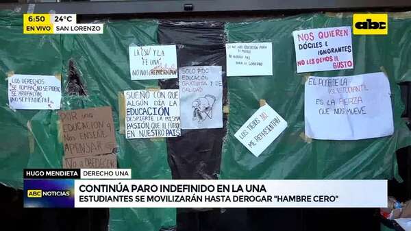 Video: Continúa paro indefinido en la UNA - ABC Noticias - ABC Color