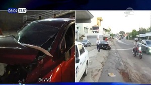 Aparatoso choque deja un herido en Asunción - Noticias Paraguay