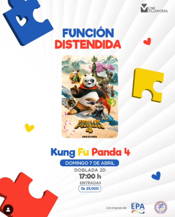 Cine Villamorra invita a función inclusiva de Kung Fu Panda 4 - trece