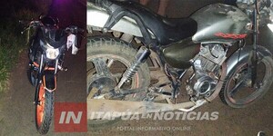 CHOQUE DE MOTOCICLISTAS DEJÓ UN HERIDO EN CAP. MIRANDA - Itapúa Noticias