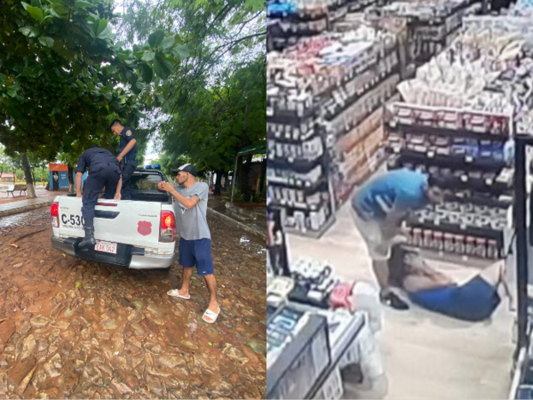 (VIDEO). Polis atrapan al drogadicto que golpeó a una mujer en un supermercado