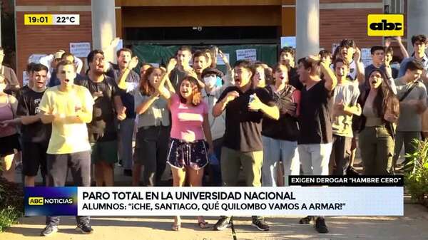 Video: el cántico de los estudiantes dedicado a Santiago Peña ante falta de garantías para el Arancel Cero - ABC Noticias - ABC Color