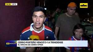 Video: el hincha de Cerro Porteño opina tras el triunfo ante Sportivo Trinidense - ABC Noticias - ABC Color