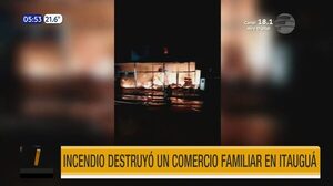 Incendio destruyó un comercio familiar en Itauguá | Telefuturo