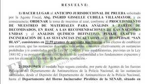 Ordenan extracción y destrucción de evidencias sobre causa de tráfico de marihuana