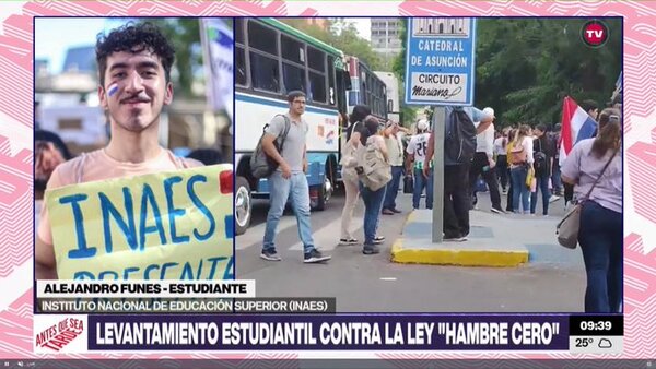 Paro estudiantil: manifestantes quieren reunirse con Santiago Peña - Megacadena - Diario Digital