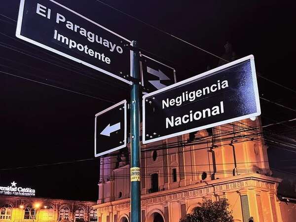 Video: artista cambió los nombres de dos calles de Asunción como protesta - Nacionales - ABC Color