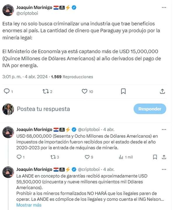 Convocarán a una audiencia pública sobre proyecto de ley que busca prohibir criptominería - Economía - ABC Color