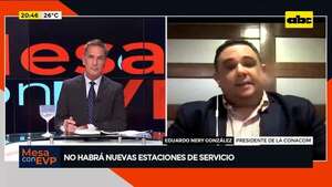 Suspensión de nuevas estaciones de servicio por 5 años: lo que dice el presidente de la Conacom  - Mesa de Periodistas - ABC Color
