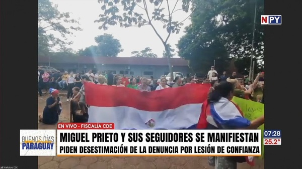 Seguidores de Prieto exigen desestimación de su denuncia por lesión de confianza - Noticias Paraguay