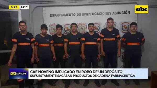 Video: Cae noveno implicado en robo de un depósito - ABC Noticias - ABC Color
