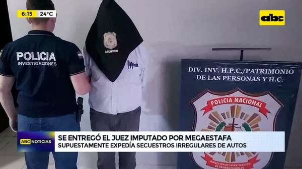 Video: Se entregó el juez imputado por megaestafa - ABC Noticias - ABC Color