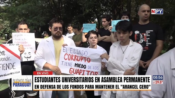 Universitarios en asamblea permanente buscan defender el Arancel Cero - Noticias Paraguay