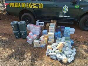 Ejército brasileño incauta en la frontera drogas y productos de contrabando procedentes de Paraguay - Policiales - ABC Color