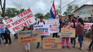 Campesinos de Puentesiño sin tierras se movilizan en Concepción