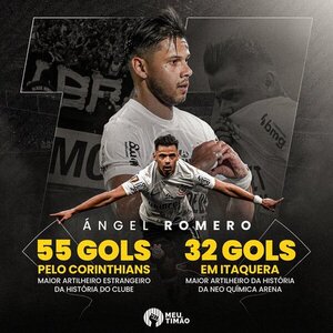 Ángel Romero se destapa con dos récords en el Corinthians