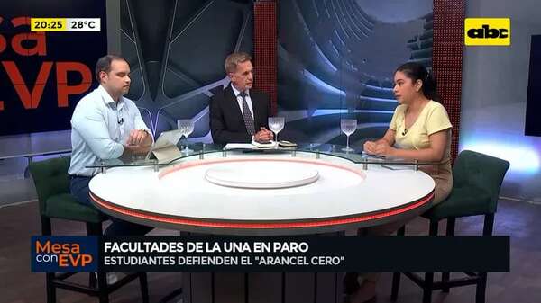 Facultades de la UNA en paro: estudiantes defienden el ‘’Arancel Cero’' - Mesa de Periodistas - ABC Color