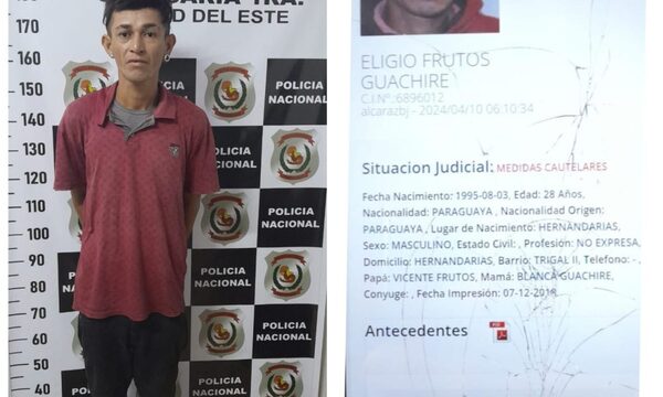 Sujeto con arresto domiciliario se paseaba por el microcentro de CDE