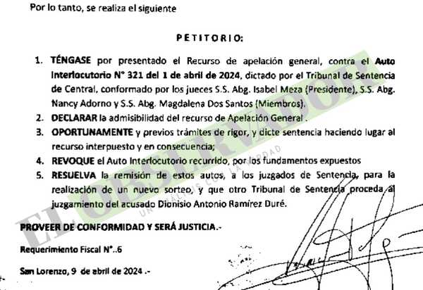 Fiscal apela resolución de Tribunal de Central que extingue caso de abuso sexual en un colegio público