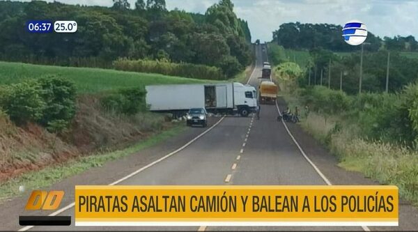 ''Piratas'' asaltaron camión y balearon a policías | Telefuturo