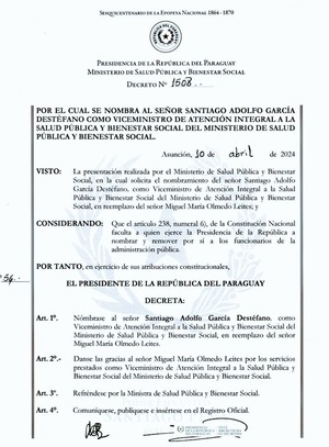 Designan a nuevo viceministro de Atención Integral a la Salud - ADN Digital