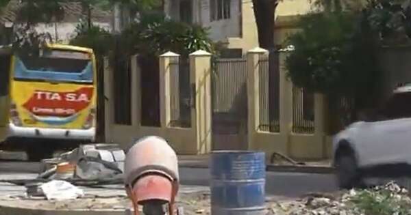 La Nación / Obras frenadas en la avenida Carlos Antonio López: “El proyecto contemplaba otro tipo de piso”, alegan