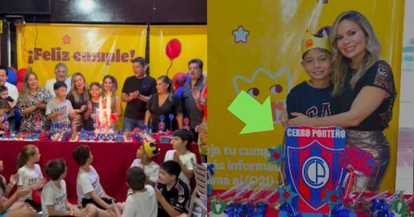 La Nación / Dahiana Bresanovich festejó el cumple de Nachito con los colores del Ciclón