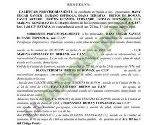 Sobreseen provisionalmente a Dany Durand y otros exdirectivos de Mocipar en dos causas por estafa 