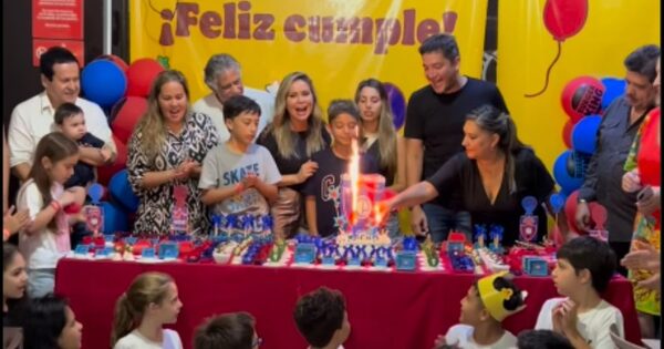 Nachito, hijo de Junior y Dahiana, celebró su cumple con la familia