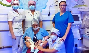 Trillizos salen de alta tras 41 días internados en cuidados intensivos del IPS – Prensa 5