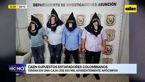 Video: Caen cuatro supuestos estafadores colombianos  - ABC Noticias - ABC Color