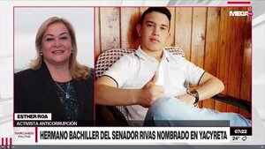 Coordinadora de Abogados pide a la EBY información sobre nombramiento del hermano menor de Rivas - Megacadena - Diario Digital