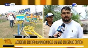 Accidente en Expo Canindeyú dejó un niño en estado crítico | Telefuturo