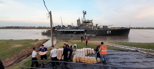 Regresa el buque Capitán Cabral tras misión humanitaria en el Chaco