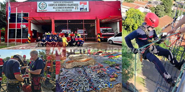 BOMBEROS DE ENCARNACIÓN SE CAPACITARON EN RESCATES Y EXTINCIÓN DE INCENDIOS - Itapúa Noticias