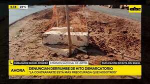 Violación de soberanía: hito demarcatorio, derribado por obra ejecutada por Brasil  - ABC Noticias - ABC Color