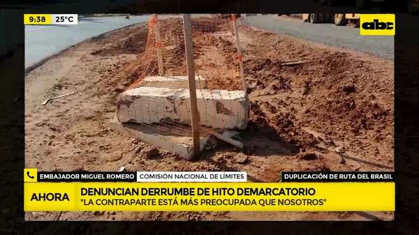 Violación de soberanía: hito demarcatorio, derribado por obra ejecutada por Brasil - ABC Noticias - ABC Color