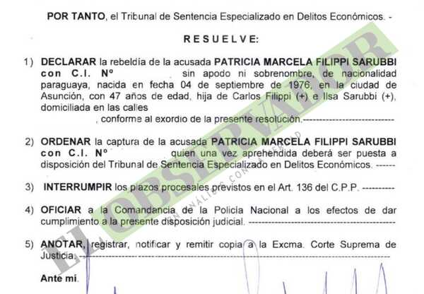Imparten orden de captura sobre exfiscal Patricia Filippi