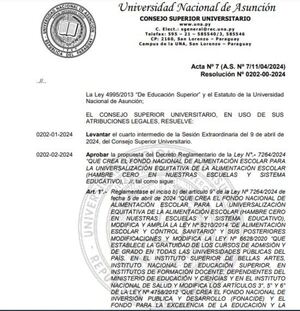 Consejo Superior Universitario de la UNA aprueba reglamentación de la Ley Hambre Cero - El Trueno