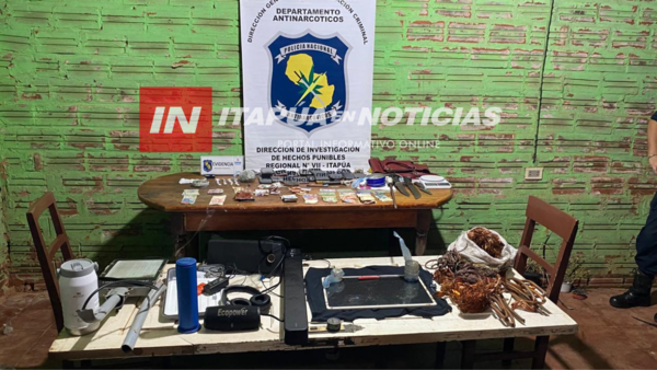 INCAUTARON DROGAS EN VIVIENDA DE ENCARNACIÓN - Itapúa Noticias