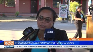 Kits escolares llegaron incompletos en el Chaco
