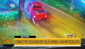 Conductor desconocido dejó herido a un motociclista en Luque | Telefuturo