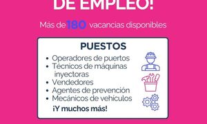 Con más de 180 vacancias laborales abre la semana el portal EmpleaPy