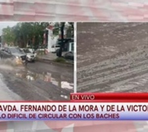 Lluvias intensas agudizan el pésimo estado de las avenidas asuncenas - Paraguay.com