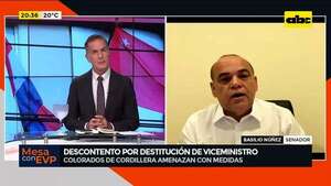Video: Bachi Núñez sobre el descontento de los colorados de Cordillera por la destitución del viceministro - Mesa de Periodistas - ABC Color