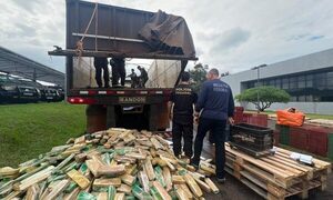 Tres toneladas de marihuana prensada ocultas en doble fondo de un camión – Diario TNPRESS