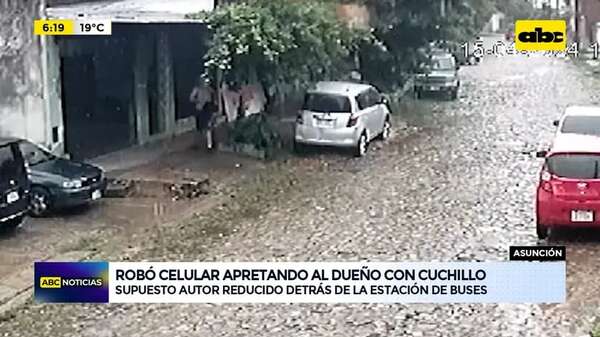 Video: Robó celular apretando al dueño con cuchillo  - ABC Noticias - ABC Color